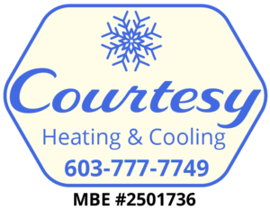 Courtesy Heating and Cooling Logo with Phone Number and License